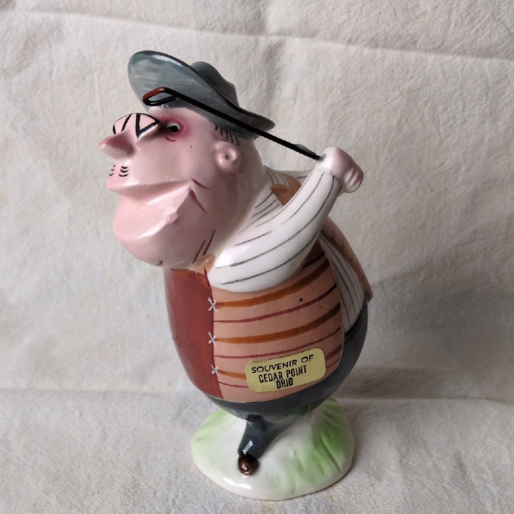 Golfer Vintage Ceramic Enesco Figure
